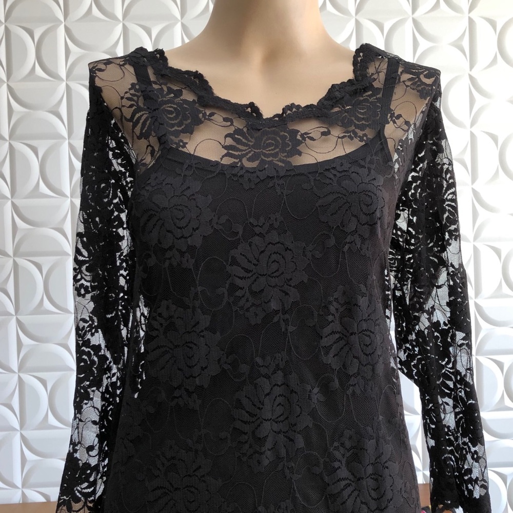 BLACK LACE DRESS - Picture 2 of 2